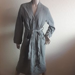 Women's Waffle Knit Robe Gray XS/S BNWT